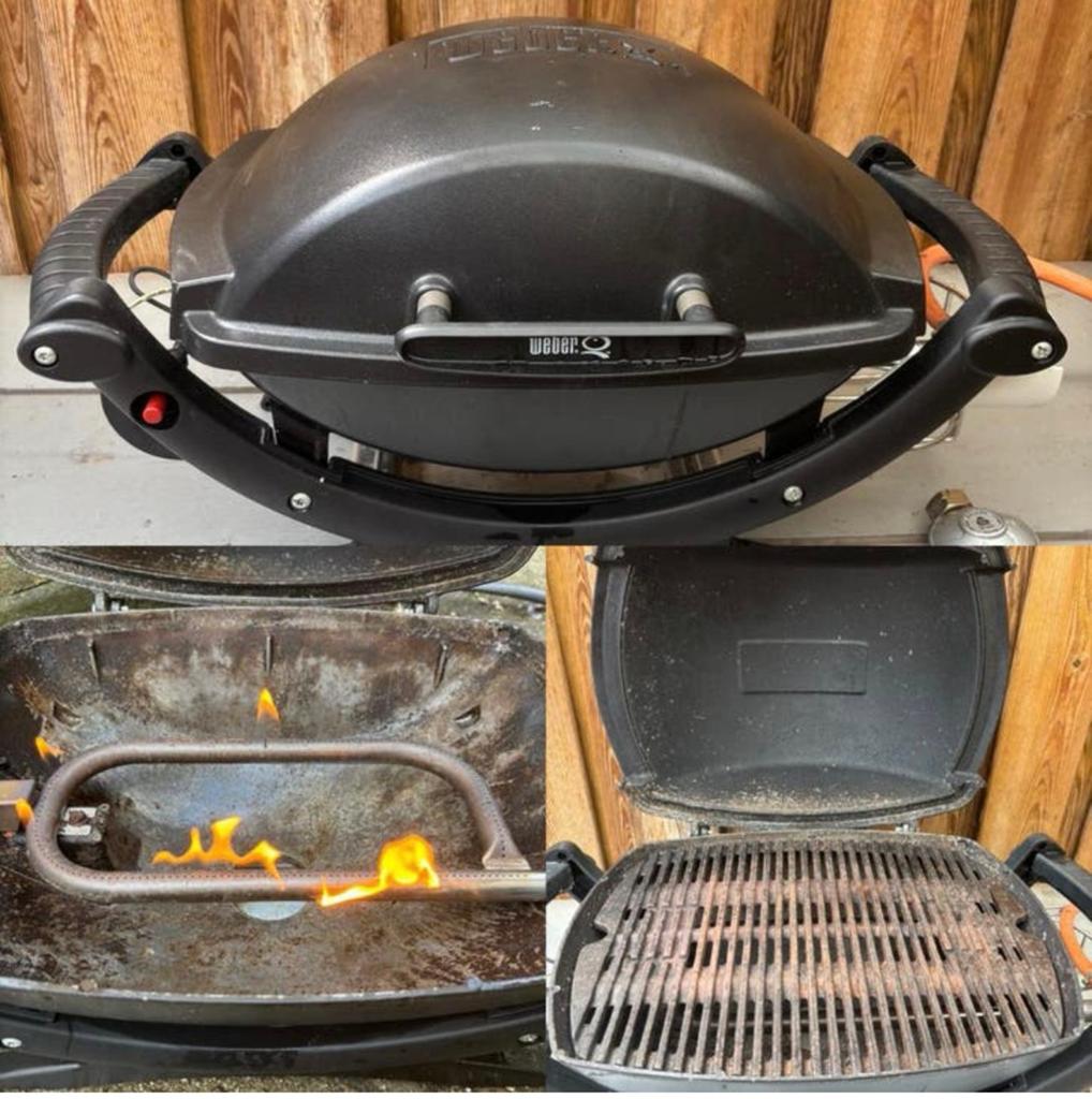 Weber Q1000 zwarte draagbare gasbarbecue., Ophalen of Verzenden, Gebruikt