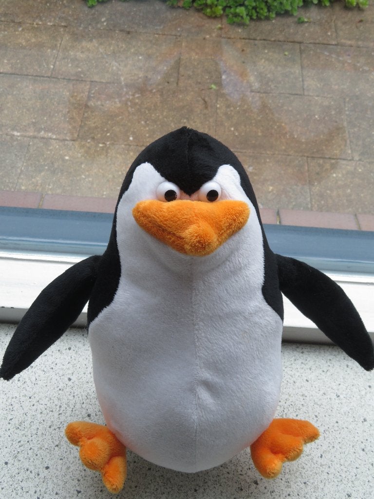 Pinguïn merk Smile Toys meet ca 28 cm totaal, Overige typen, Ophalen of Verzenden, Zo goed als nieuw, Wasbaar