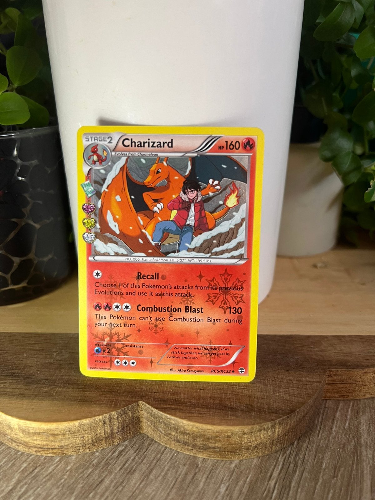 Charizard gen rc/5 Pokémon, Ophalen of Verzenden, Zo goed als nieuw, Losse kaart, Foil