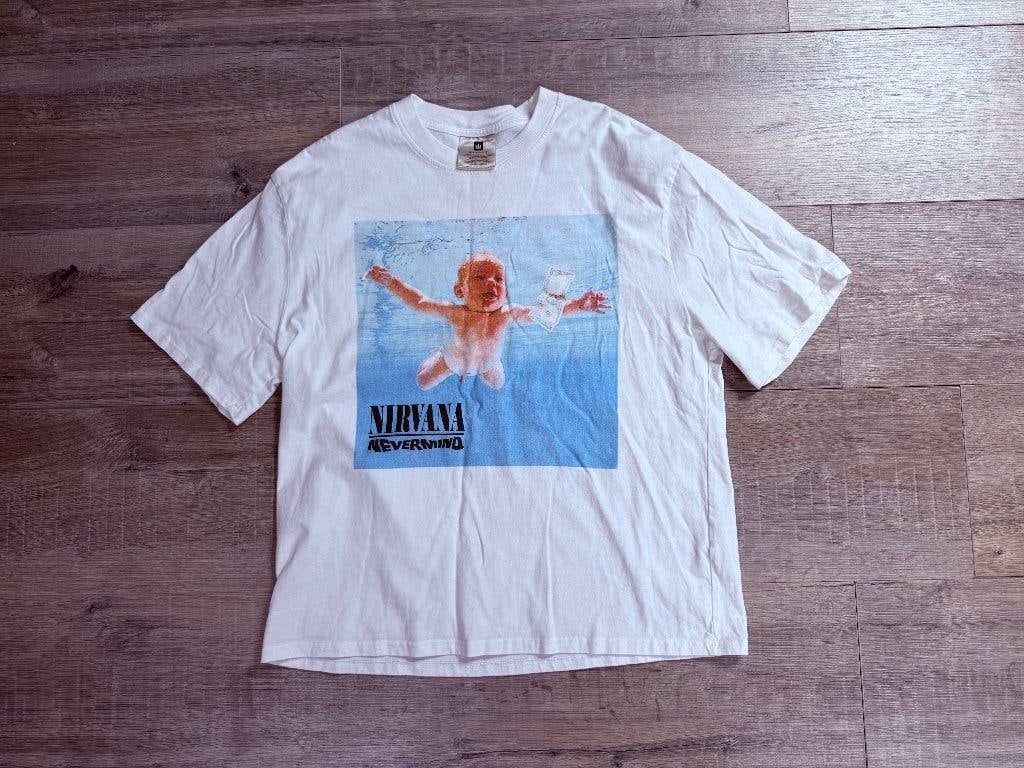 Heren t-shirt Nirvana Nevermind Retro Oversized maat L, Ophalen of Verzenden, Zo goed als nieuw