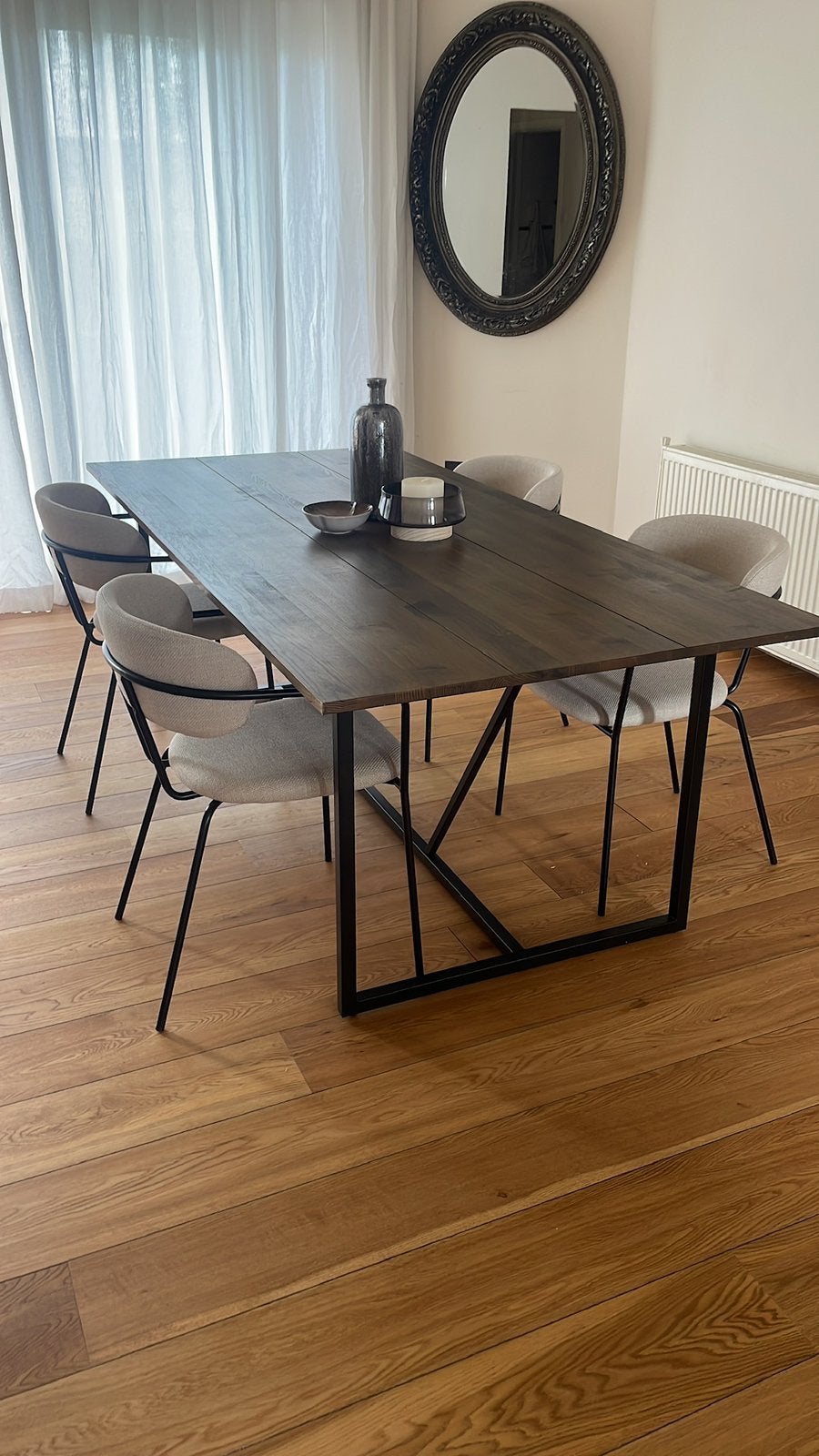 Grote houten tafel, Ophalen, 200 cm of meer, 50 tot 100 cm, Zo goed als nieuw