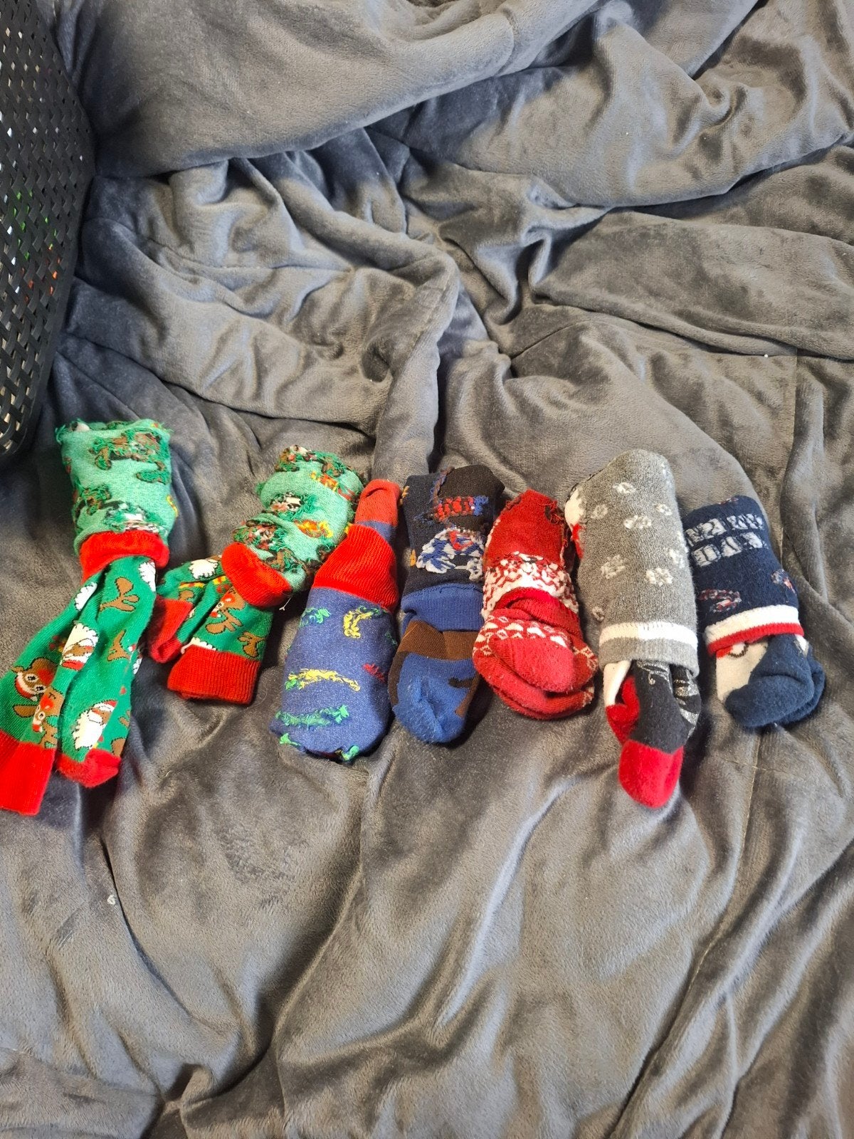 Kerstsokken 7 paar, Ophalen of Verzenden, Gedragen, Maat 43 t/m 46, Overige kleuren
