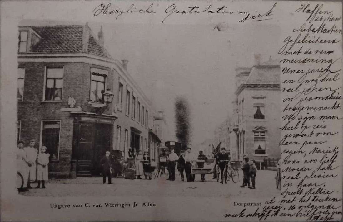 Dorpstraat Alphen aan den Rijn (Zuid-Holland) - 1903, Ophalen of Verzenden, Voor 1920, Gelopen, Zuid-Holland