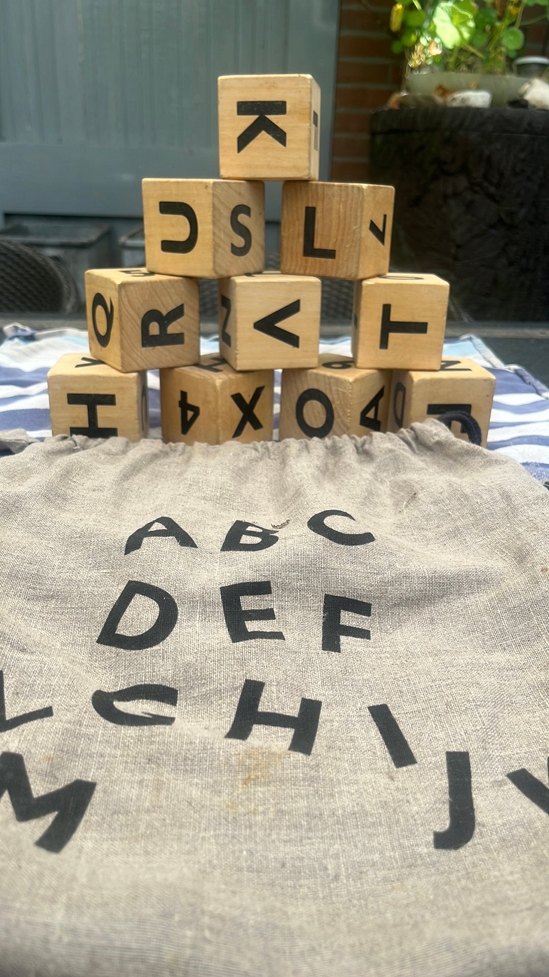 Oh Noo letterblokken van hout, Ophalen of Verzenden, Gebruikt, Taal en Lezen