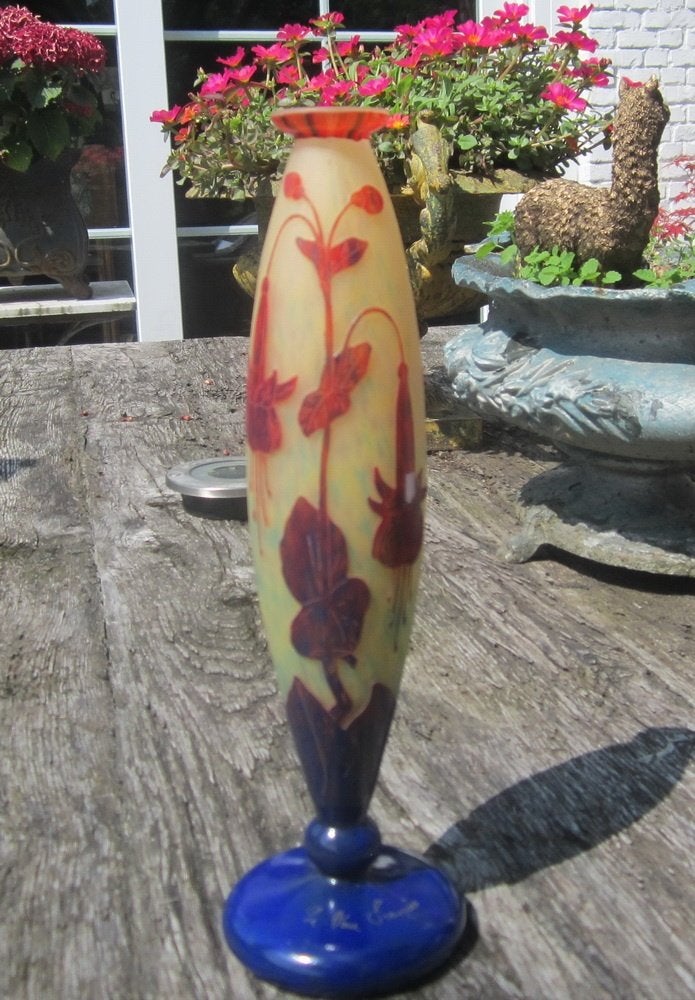 Antieke Le Verre Français vaas Ch Schneider ca 1924-27, Verzenden