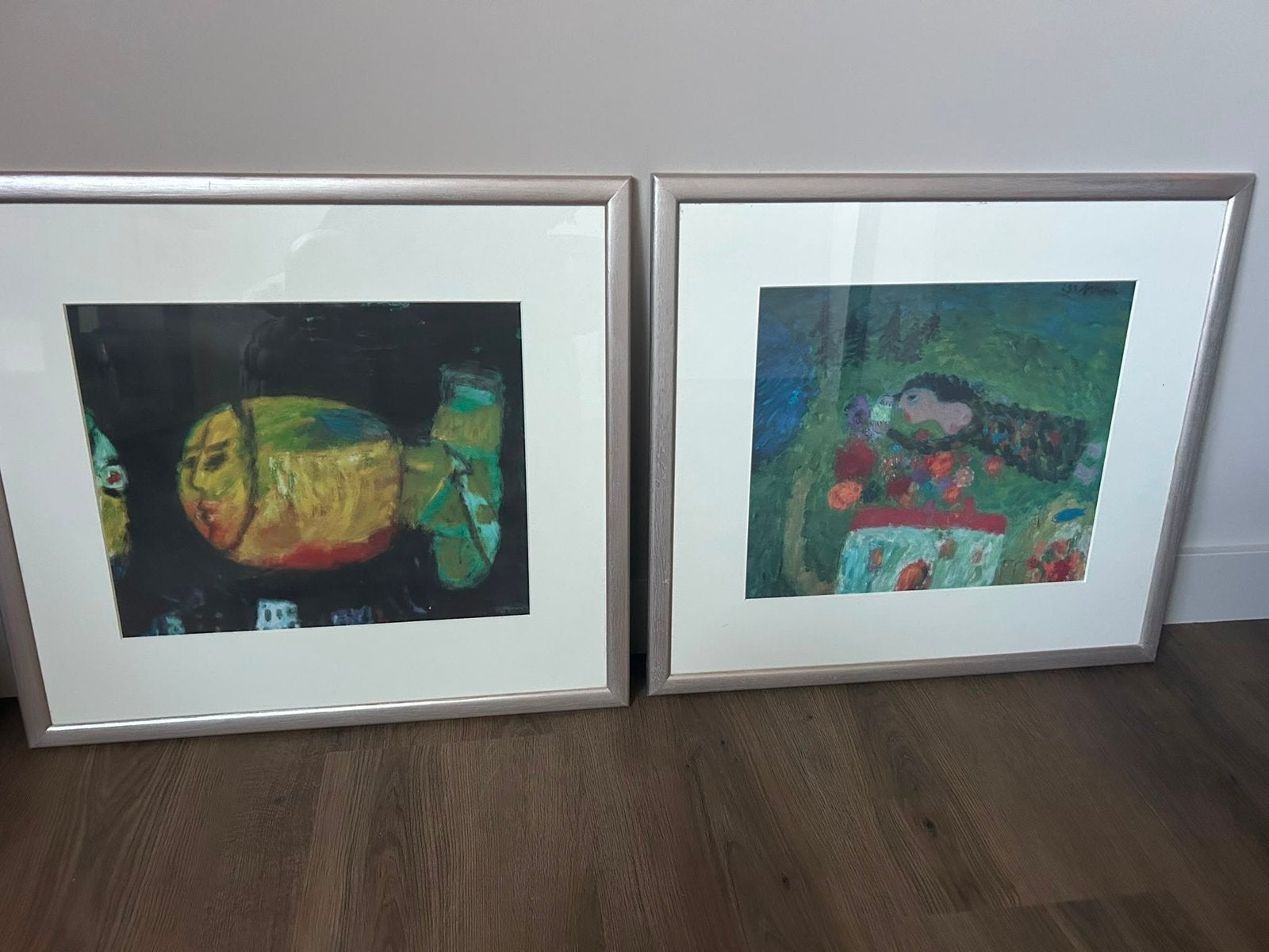 2 schilderijen Eugène Brands 2.53 incl lijsten, Antiek en Kunst, Ophalen