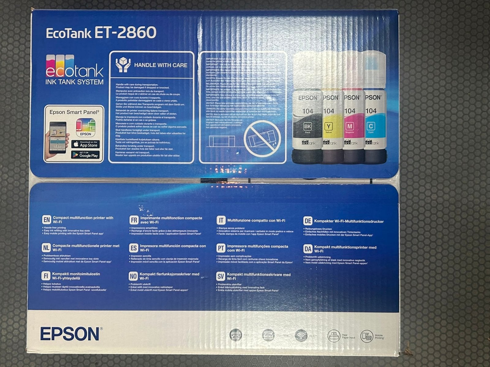 Epson EcoTank ET-2860 All-in-One Printer met Wi-Fi, Computers en Software, Printers, Nieuw, All-in-one, Inkjetprinter, Kleur printen