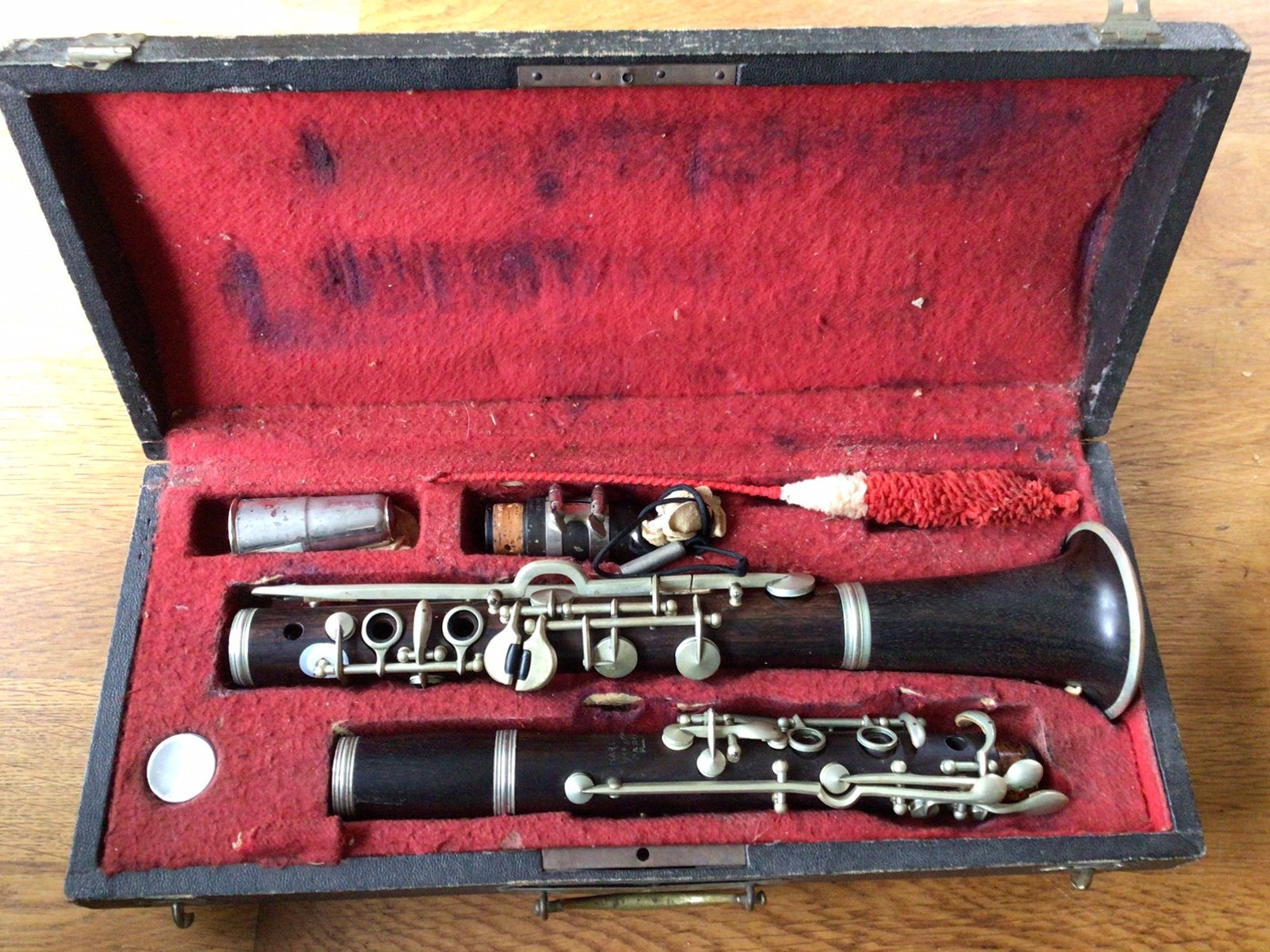 Vintage houten klarinet, martin freres 1740, Muziek en Instrumenten, Ophalen of Verzenden, Gebruikt, Hout, Met koffer