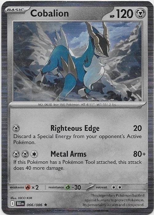 Black Bolt,  Cobalion [holo] 66/86, Verzenden, Nieuw, Losse kaart