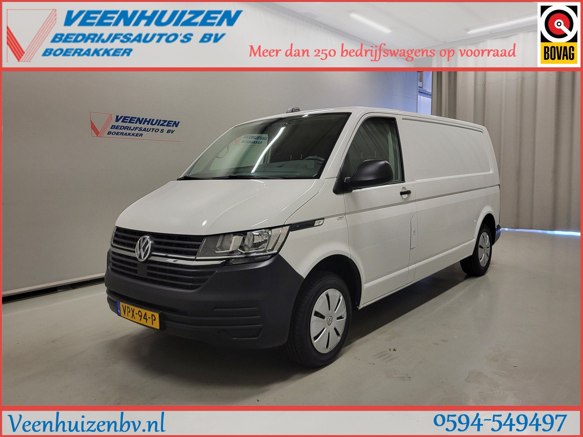 Volkswagen Transporter 2.0TDI L2/H1 Euro 6! (bj 2022), Auto's, Voorwielaandrijving, Gebruikt, Euro 6, 4 cilinders