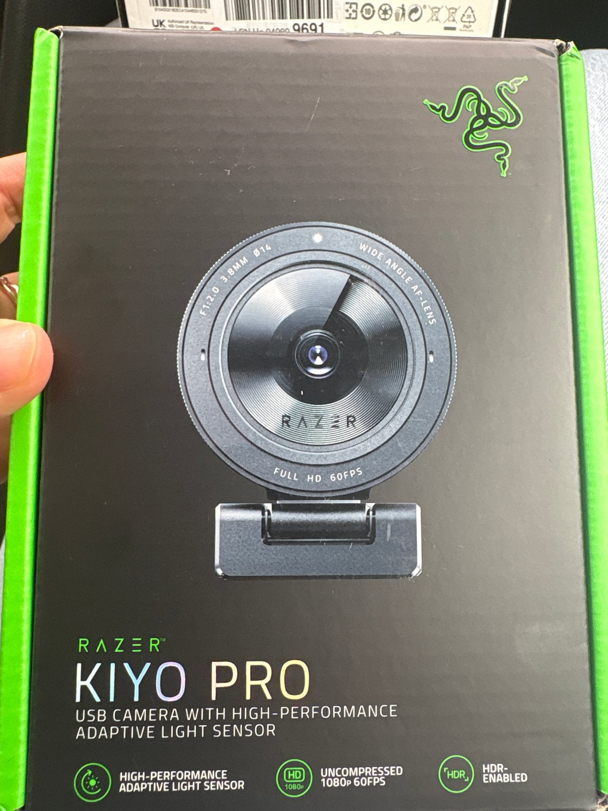 Razer Kiyo Pro USB Webcam - Full HD 60FPS met Adaptive Light, Computers en Software, Nieuw, Ophalen of Verzenden, Windows, Monitorclip