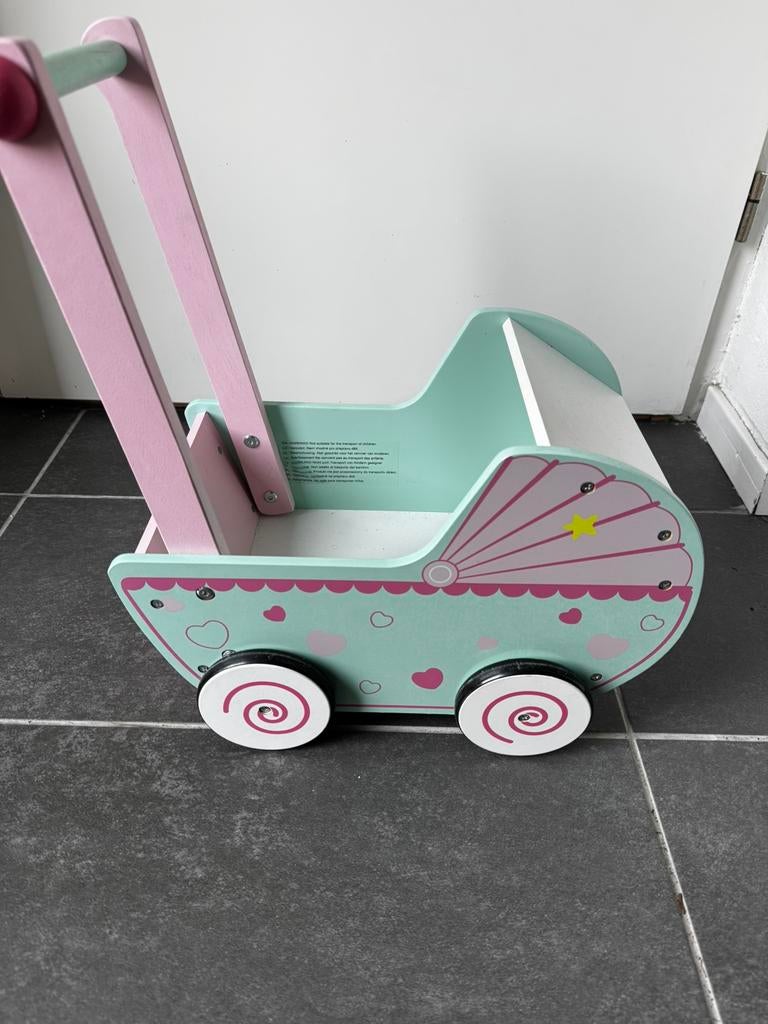 Poppenwagen, Kinderen en Baby's, Speelgoed | Houten speelgoed, Ophalen, Zo goed als nieuw