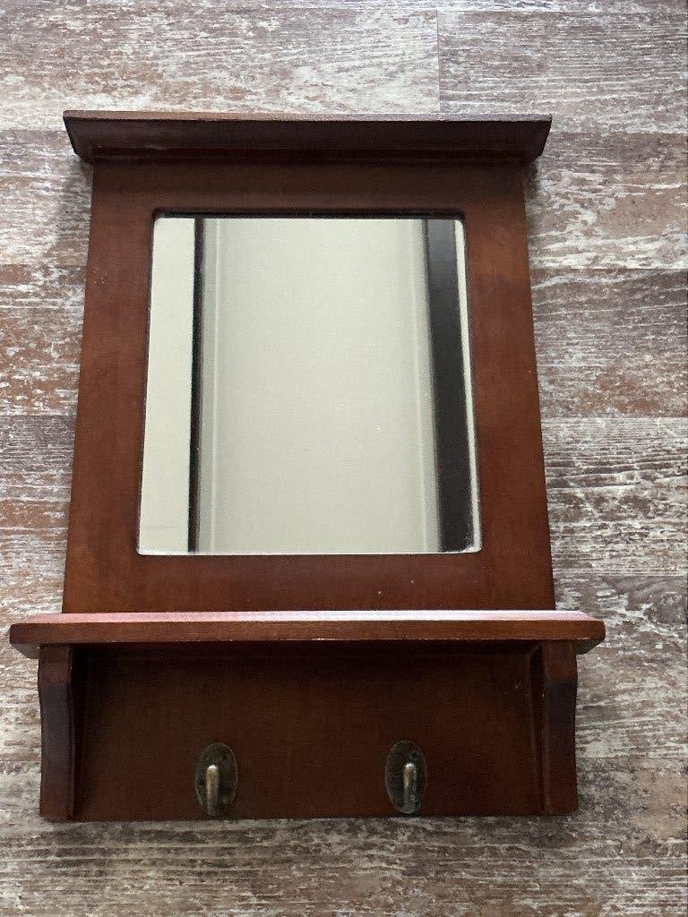 Ouderwetse spiegel hal houten lijst, Huis en Inrichting, Woonaccessoires | Spiegels, Minder dan 50 cm, Gebruikt, Ophalen of Verzenden