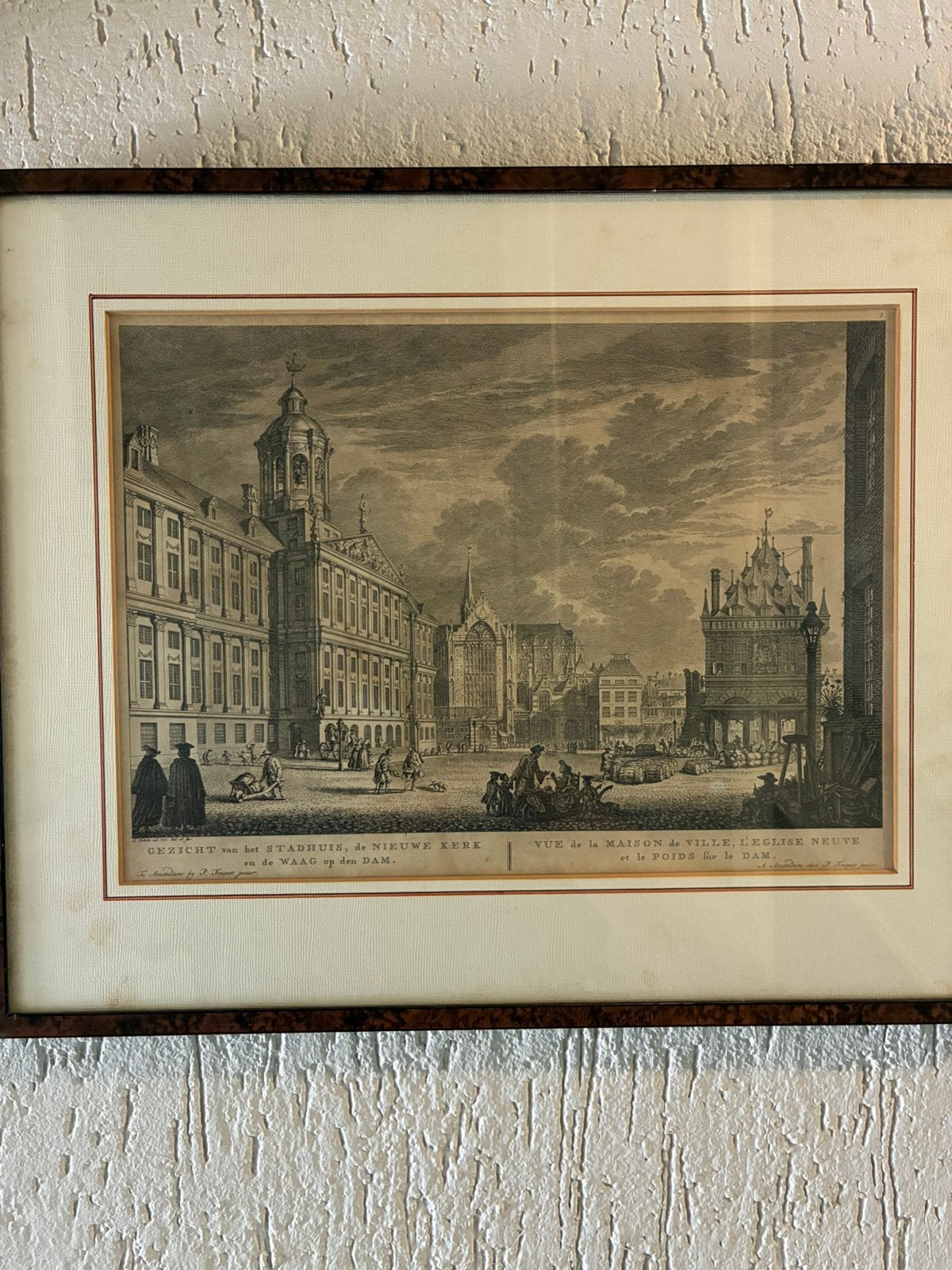 1783 P Fouquet/Simon Fokke Gezicht op de Dam te Amsterdam, Ophalen of Verzenden