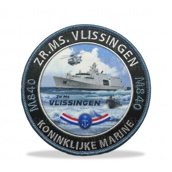 Zr.Ms. Vlissingen patches, Ophalen of Verzenden, Marine, Nederland, Embleem of Badge