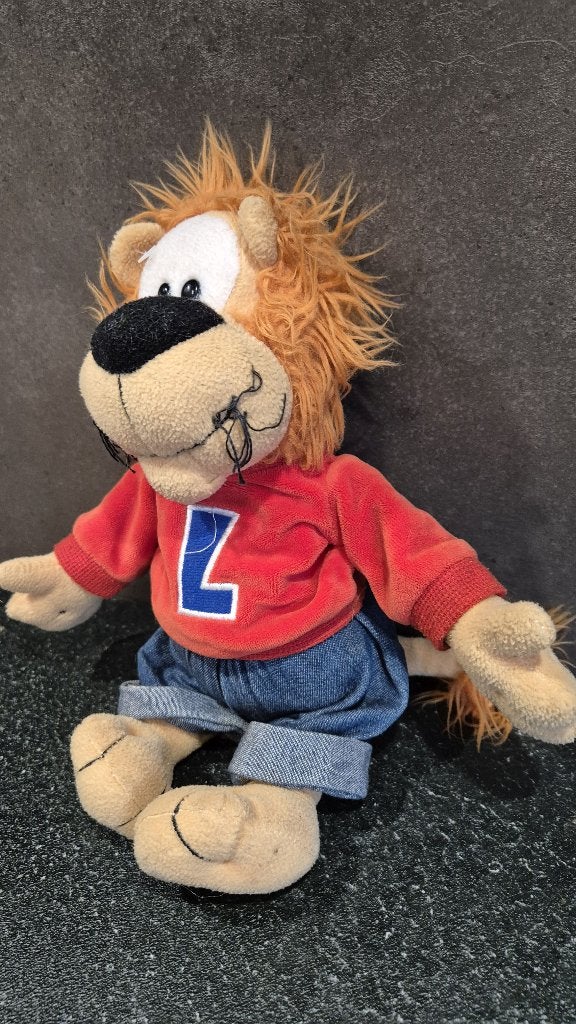 Loeki de Leeuw knuffel Basis Rood, 32cm. (b) 5A13, Tweedehands verkoop, Tweedehands verkoop, Gebruikt, Overige typen