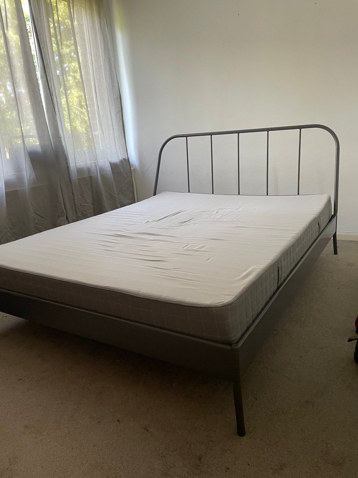 IKEA Kopardal Bed 160x200cm met Morgedal matras, Huis en Inrichting, Ophalen, Wit, Tweepersoons, Zo goed als nieuw