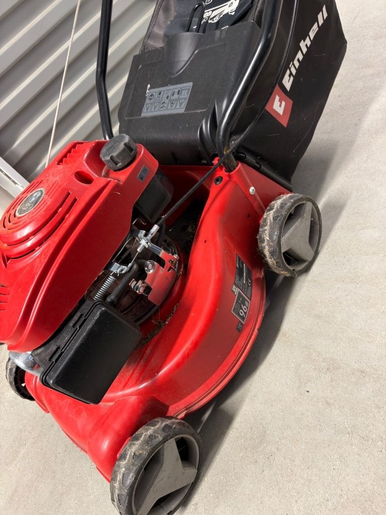grasmaaier, Ophalen, Gebruikt, Benzine-grasmaaier, Einhell