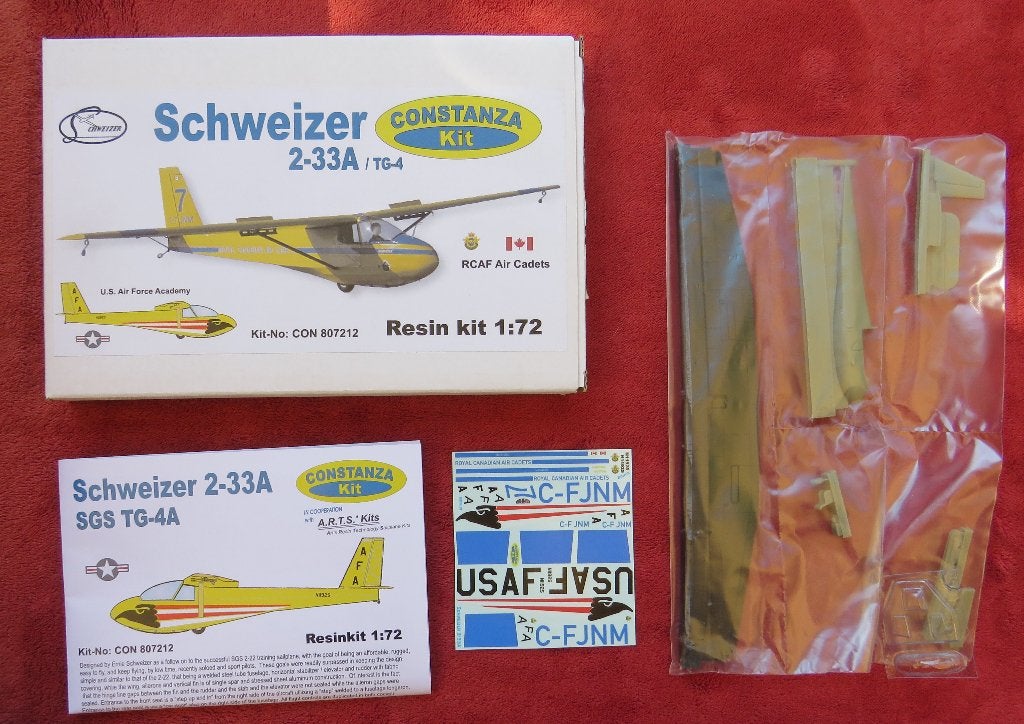 Constanza. Schweizer 2-33A zweefvliegtuig, Overige merken, 1:72 tot 1:144, Nieuw, Ophalen of Verzenden