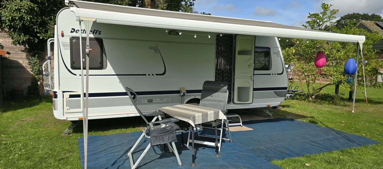 Dethleffs Beduin 515 DB 2010,  mover, luifel, fietsdrager, Caravans en Kamperen, Rondzit, Schokbreker, Frans bed, Particulier