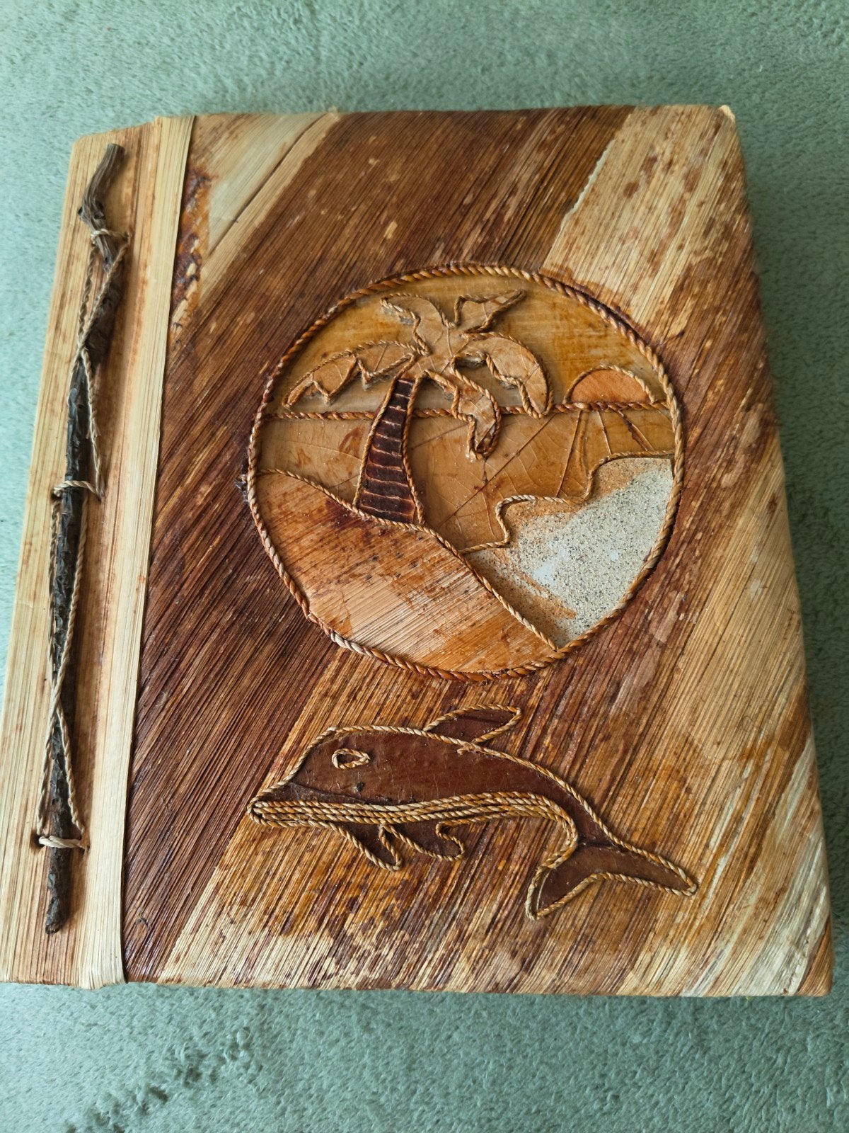 Vintage Fotoalbum met 40 Stuks Zwart-Wit Foto's, Handgemaakt, Gebruikt, Plakboek, Overige merken