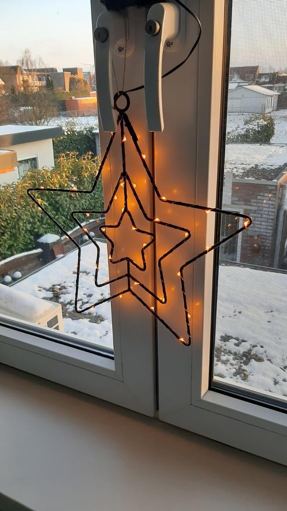 2 kerststerren met decolicht 38 led star, Diversen, Kerst, Ophalen, Nieuw