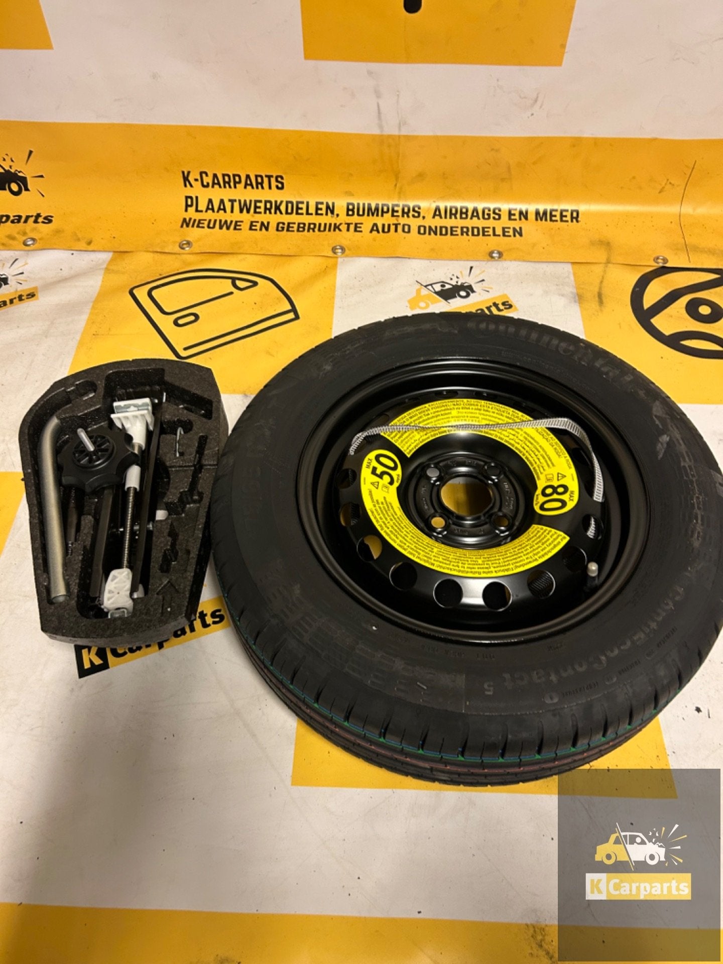 Reservewiel + Gereedschapset VW up SEAT Mii Citigo 14 inch, Info@fabrikant.eu, Ophalen of Verzenden, Motorkap, Fabrikant BV
