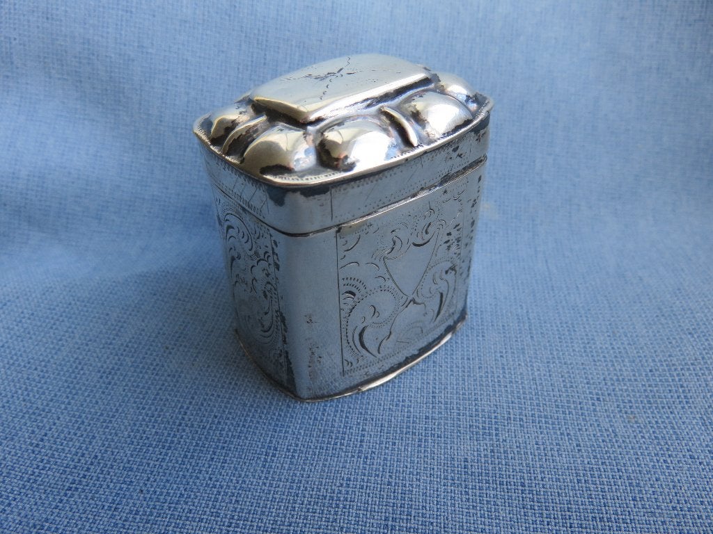 Loderein doosje in zilver - 1861, Ophalen of Verzenden, Zilver