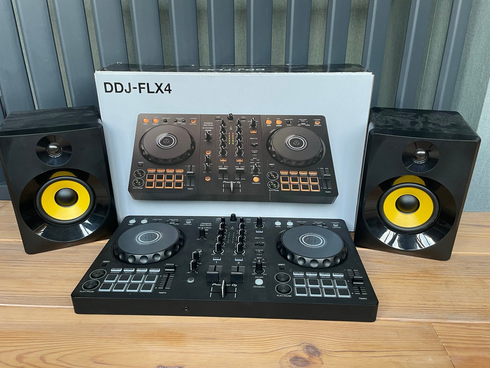 Pioneer DDJ-FLX4 DJ-set met Vonyx SMN50 active speakers, Ophalen, Zo goed als nieuw, Dj-set, Pioneer