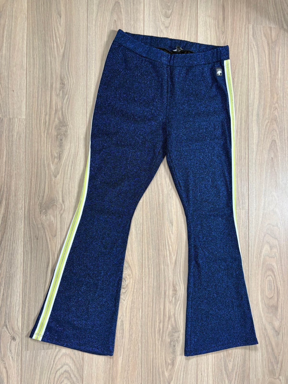 Donkerblauwe flared glitterbroek - CoolCat - maat XL, Blauw, Maat 42/44 (L), Nieuw, Ophalen of Verzenden