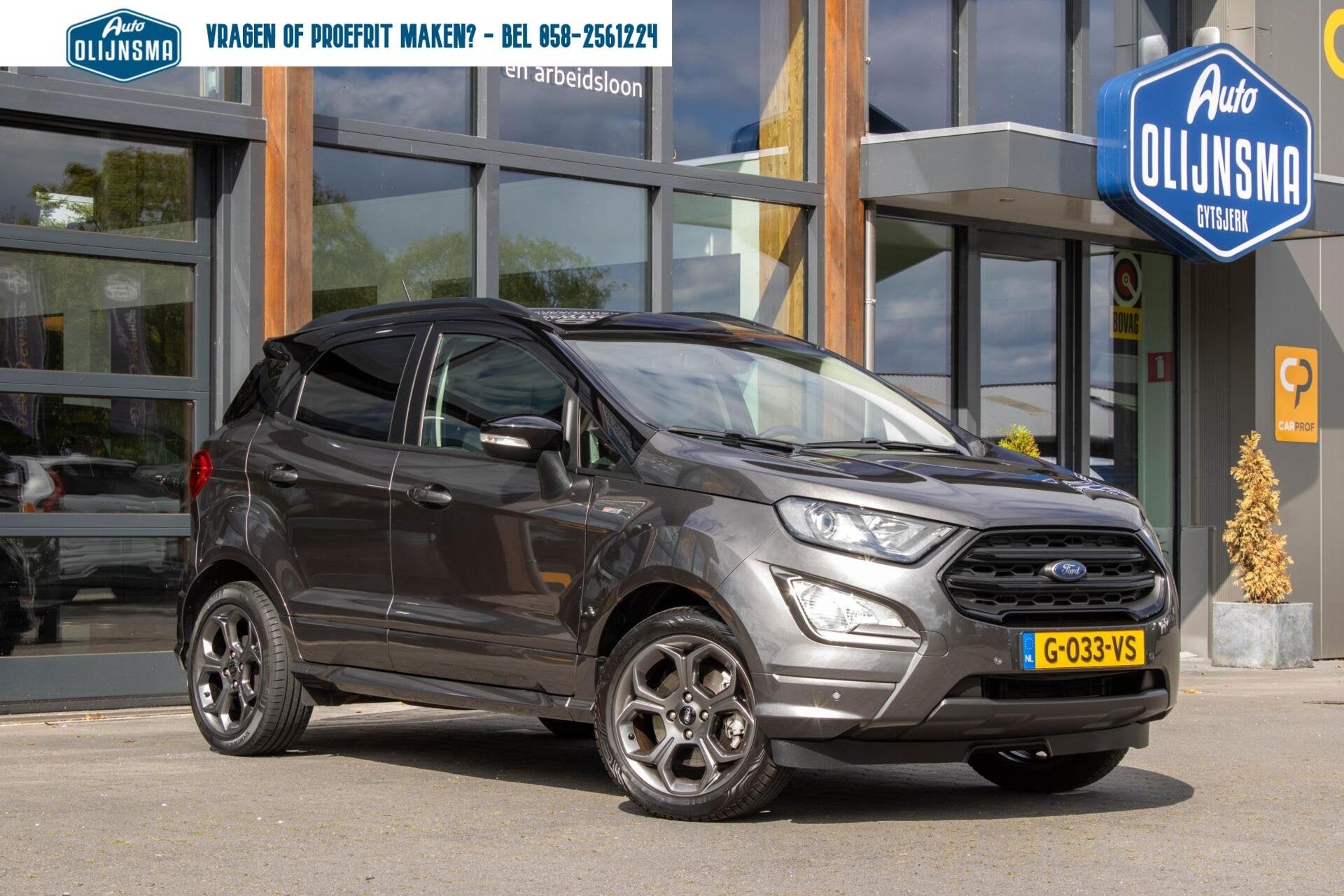 Ford EcoSport 1.0 EcoBoost ST-Line Black|trekhaak|Stoel & St, Voorwielaandrijving, Gebruikt, Ecosport, Met garantie (alle)