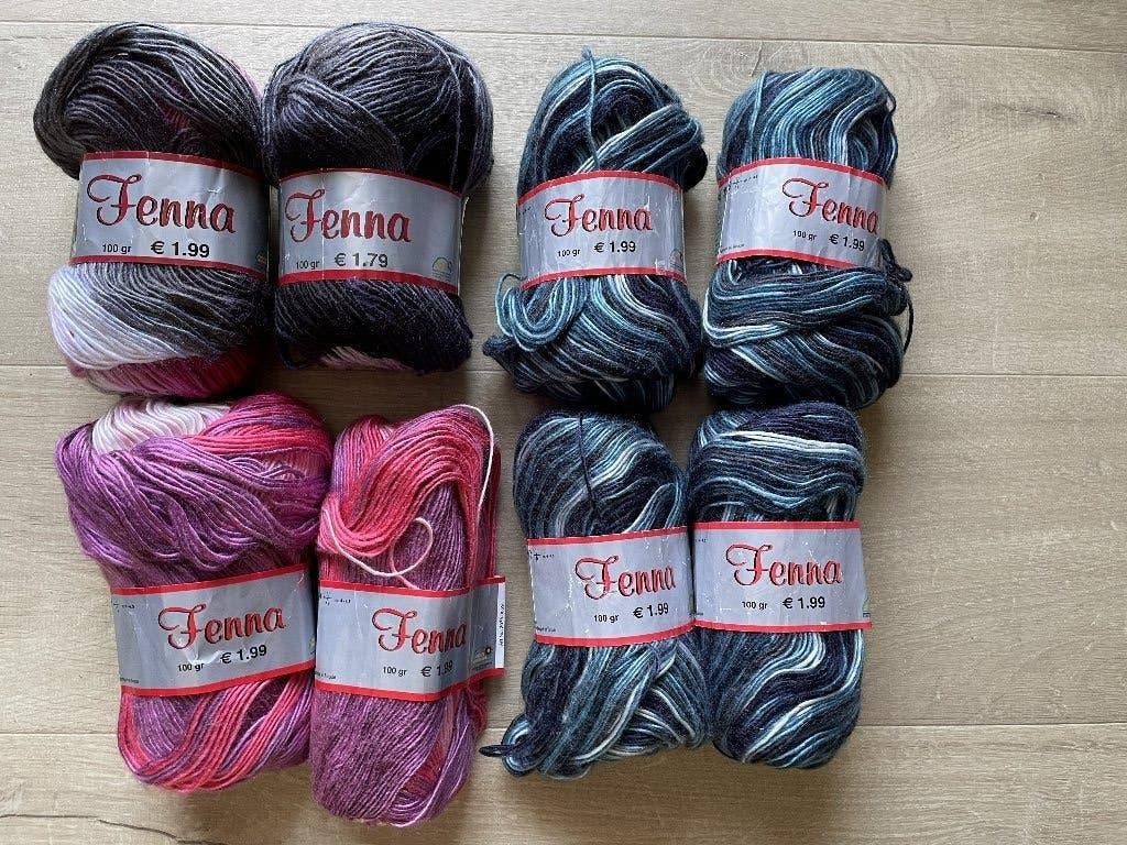 Allerlei kleuren Fenna garen met kleurverloop, Hobby en Vrije tijd, Breien en Haken, Ophalen of Verzenden, Nieuw, Breien of Haken