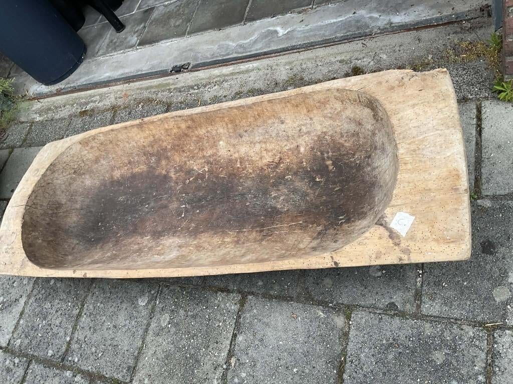 Oude plantenbak / trog, Tuin en Terras, Ophalen, Gebruikt, Minder dan 30 cm, Rond