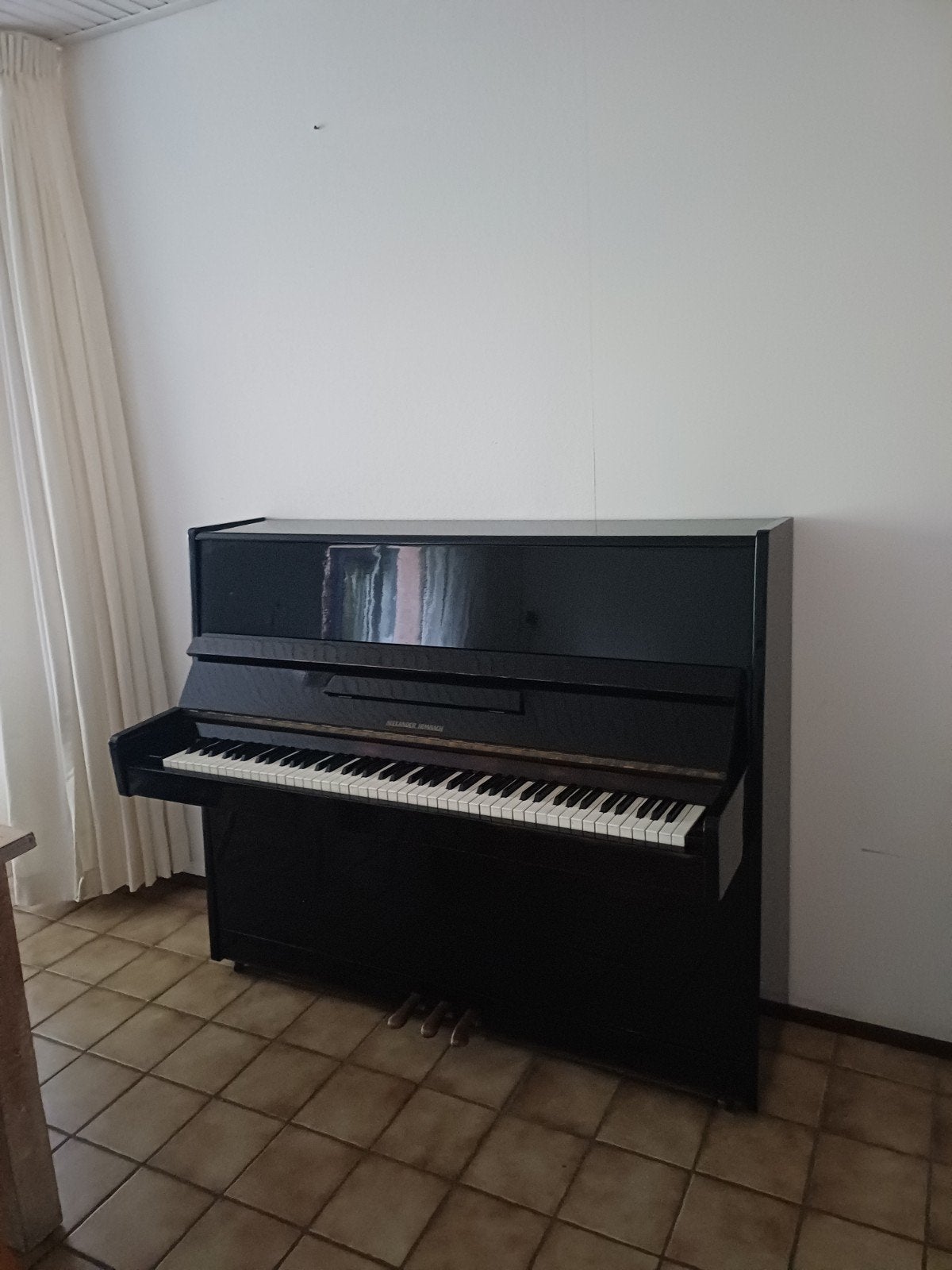 Alexander Irmbach Piano Zwart Jaren '70 - Goede Staat, Ophalen of Verzenden, Gebruikt