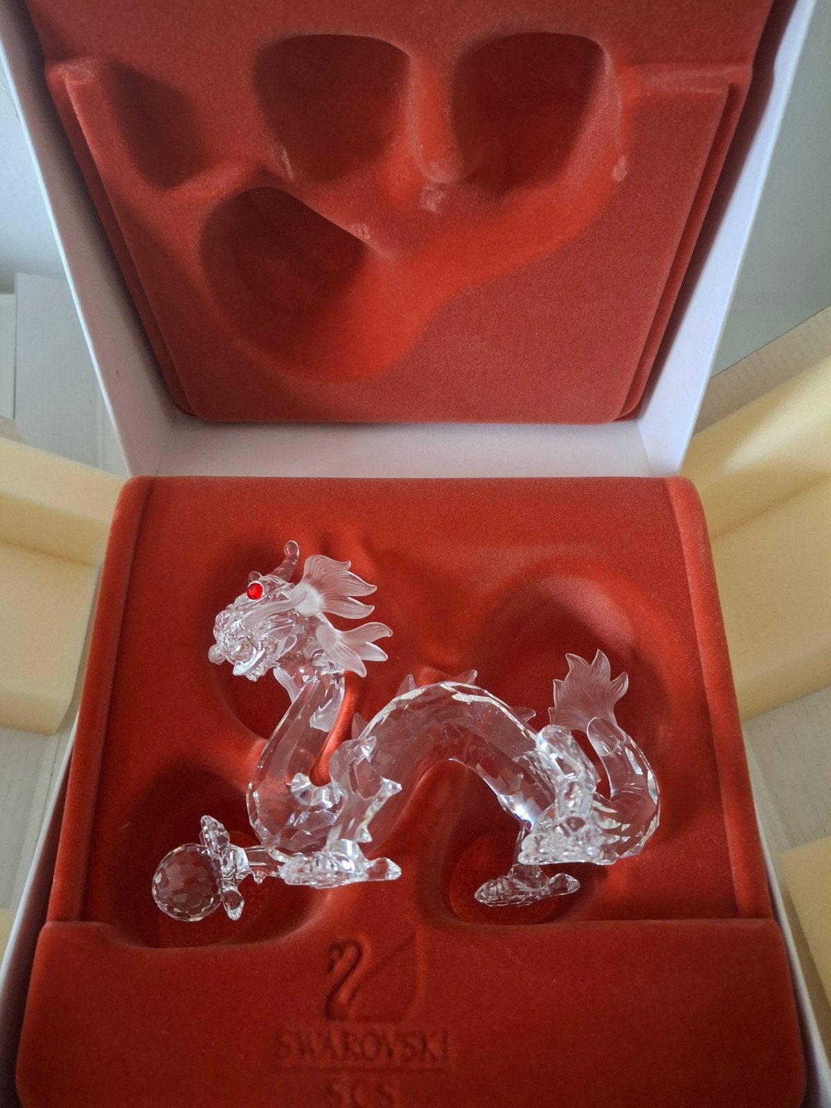 37. Swarovski draak in doos., Ophalen of Verzenden, Gebruikt, Figuurtje