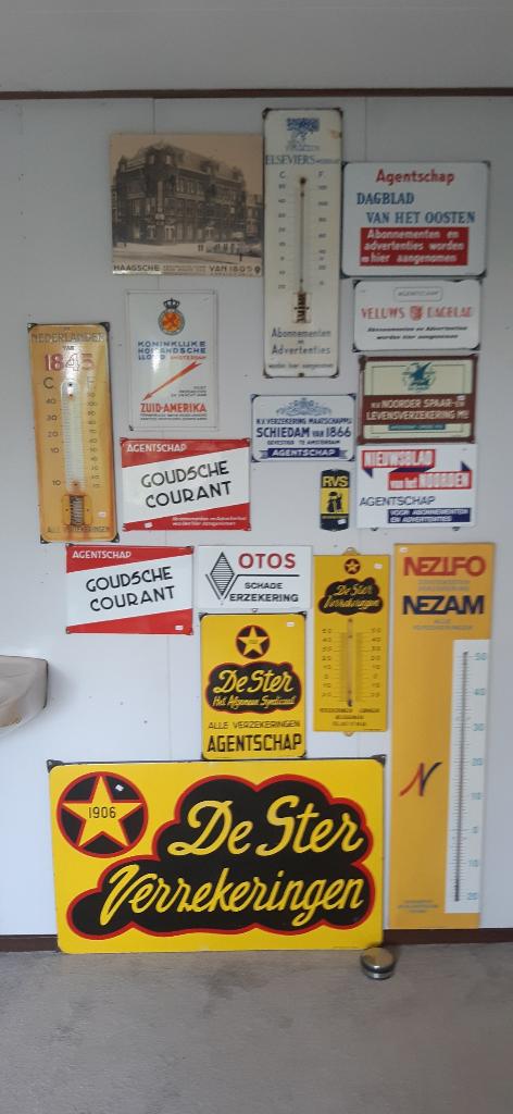 EMAILLE RECLAMEBORDEN, Verzamelen, Merken en Reclamevoorwerpen, Ophalen of Verzenden, Gebruikt, Reclamebord