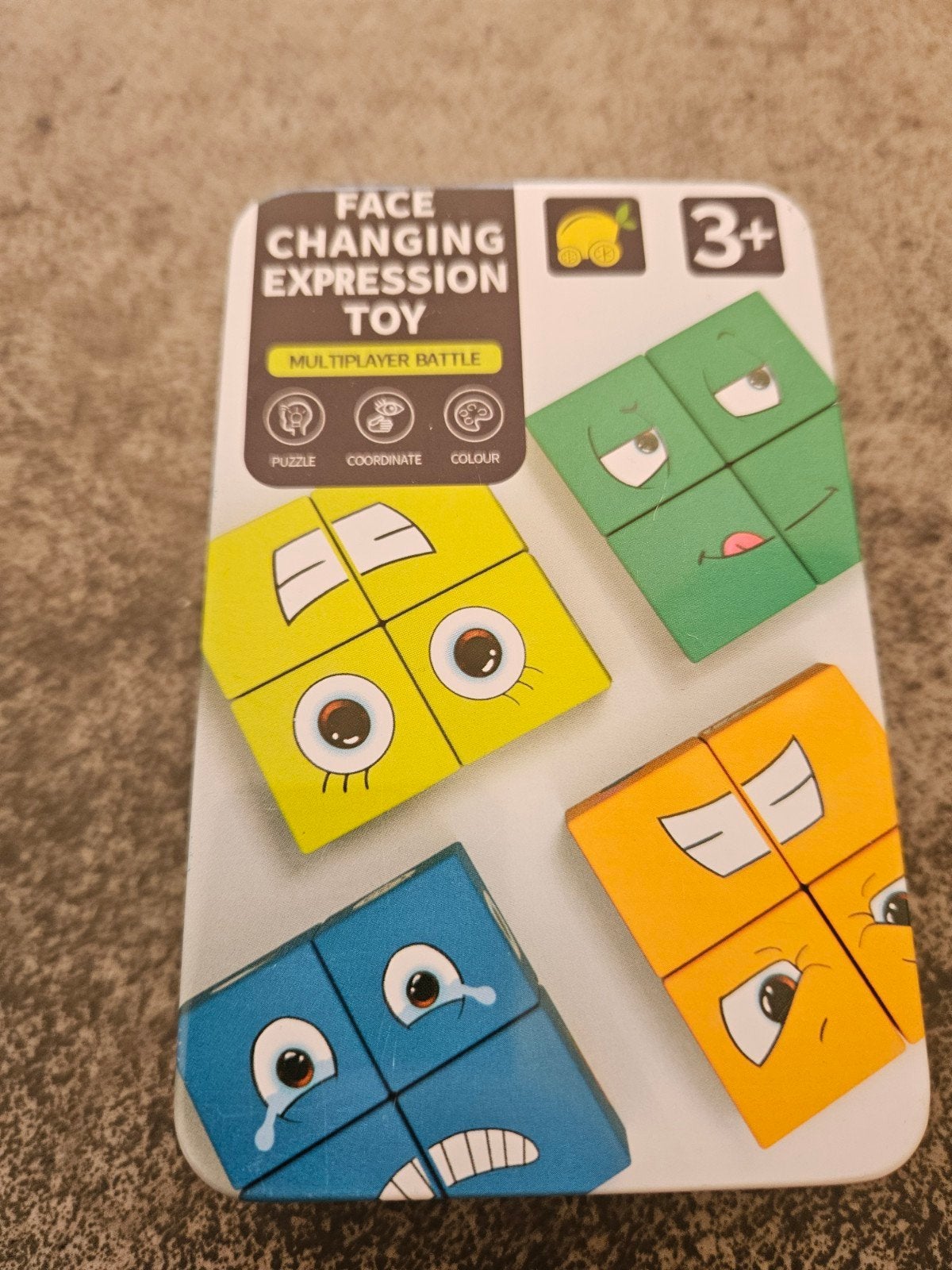Face Changing Expression Toy – Houten Blokken Puzzelspel, Ophalen of Verzenden, Zo goed als nieuw