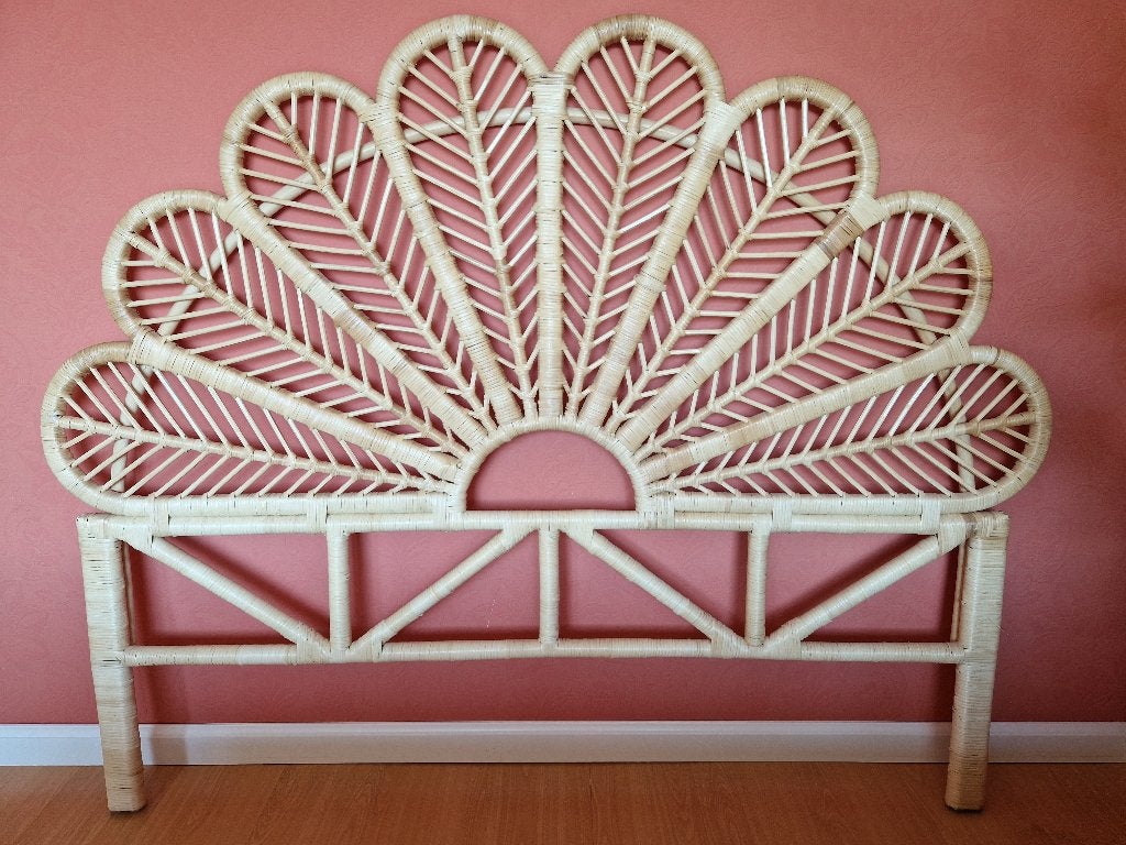 Rotan hoofdbord Peacock 160 van Leo & Moon, Huis en Inrichting, Ophalen, Overige materialen, Gebruikt, Overige kleuren