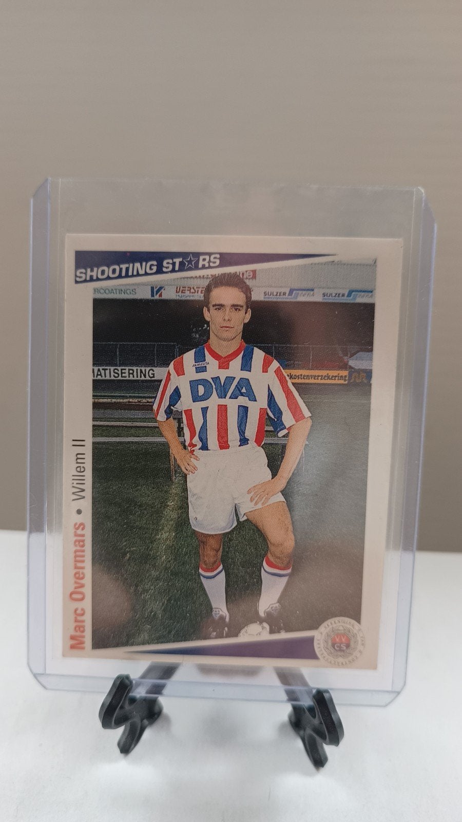 Marc Overmars Shooting Stars Voetbalkaart Willem II 1991/92, Ophalen of Verzenden, Zo goed als nieuw, Willem II, Spelerskaart