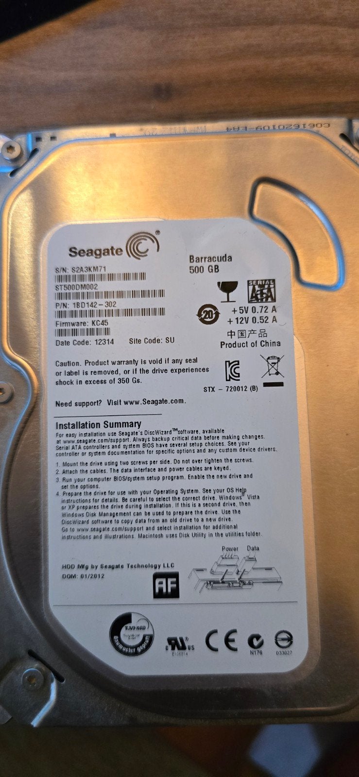 Seagate Barracuda 500GB SATA HDD - Intern, Intern, Gebruikt, Ophalen of Verzenden, Desktop