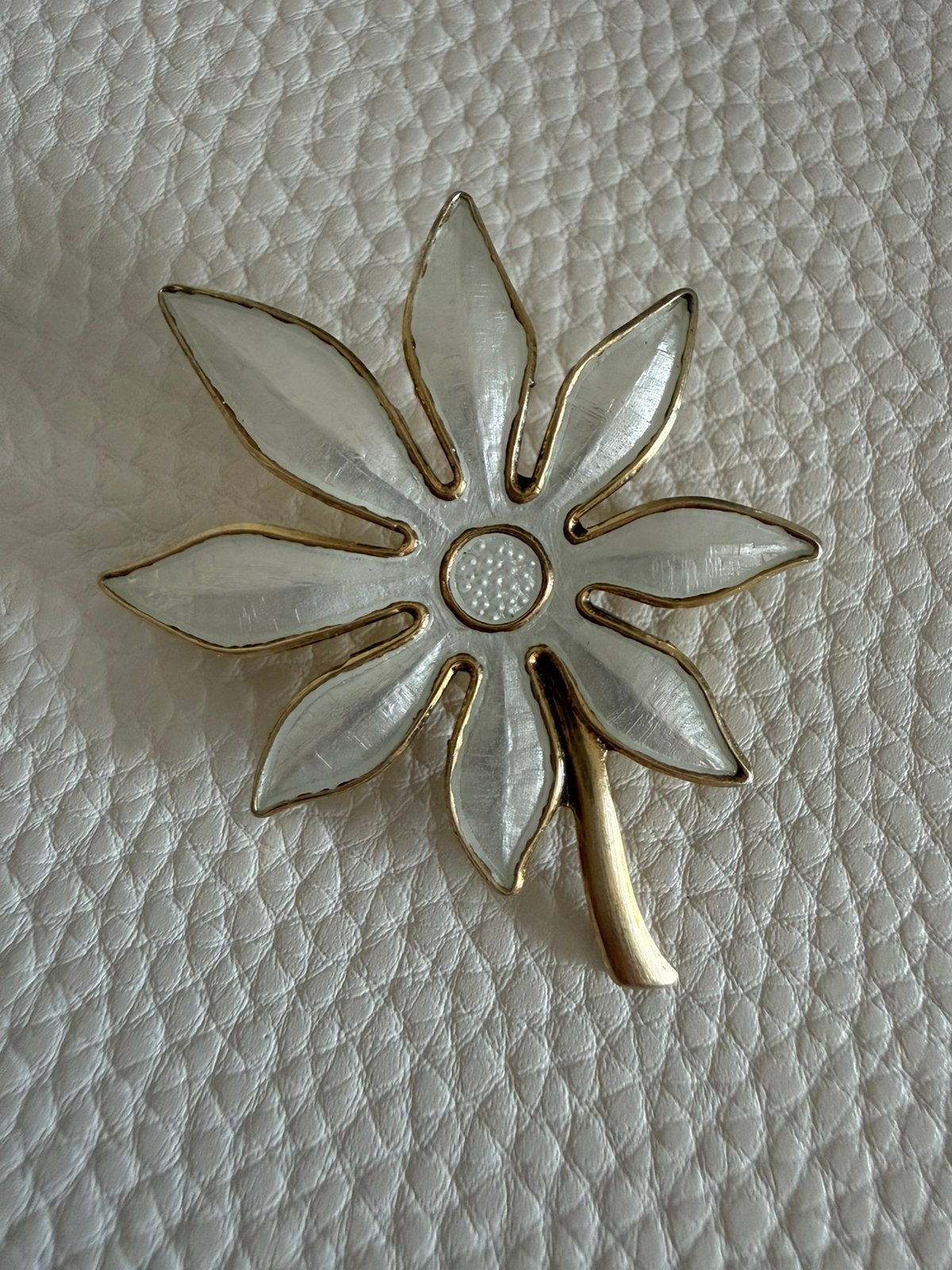 H237/Vintage Zilveren AKSEL HOLMSEN Broche NOORWEGEN, 4 tot 7 cm, Gebruikt, Verzenden, Wit