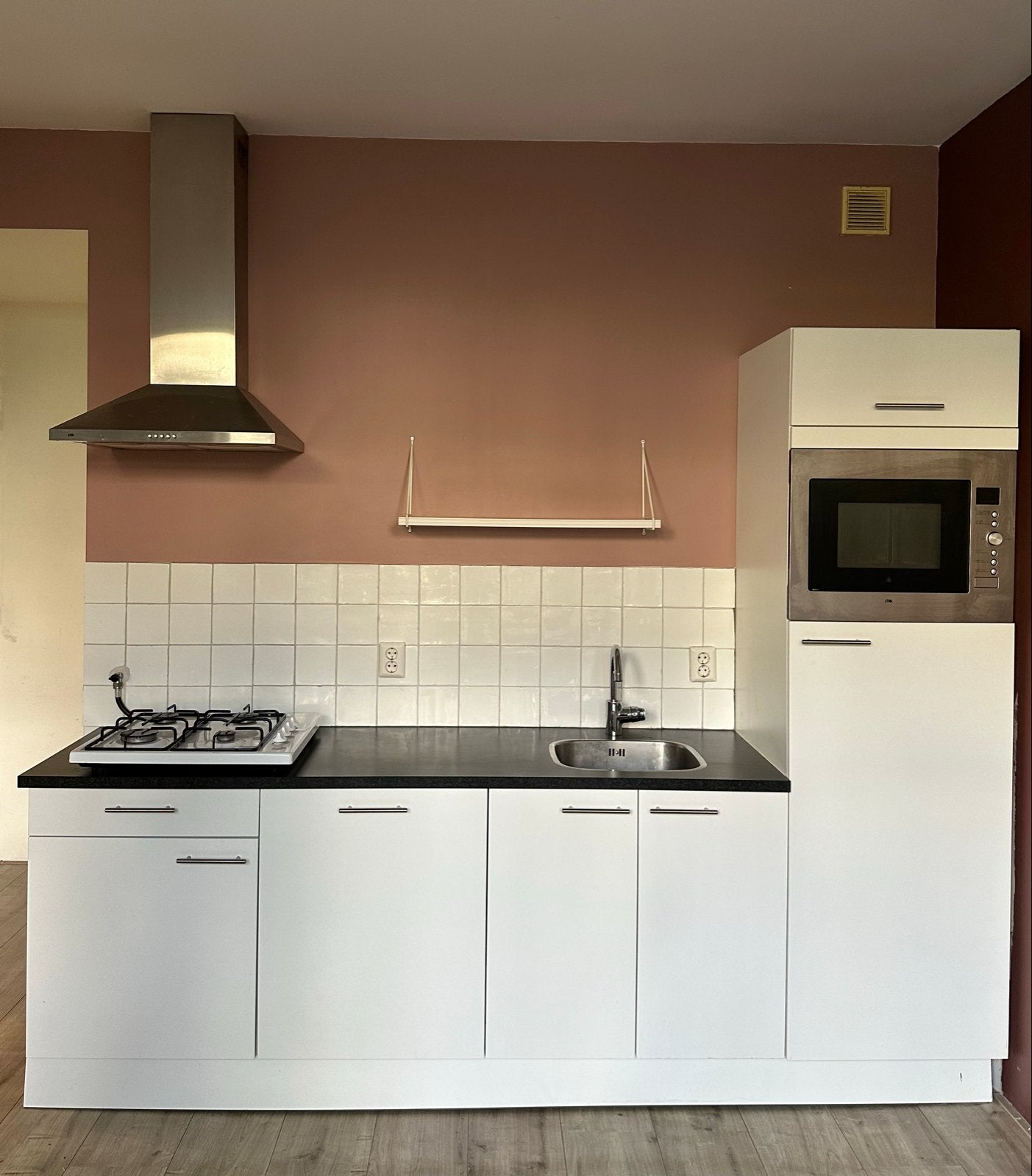 Complete keuken 2,60 m – incl. apparatuur, Ophalen, Gebruikt, Wit, Enkelwandige keuken