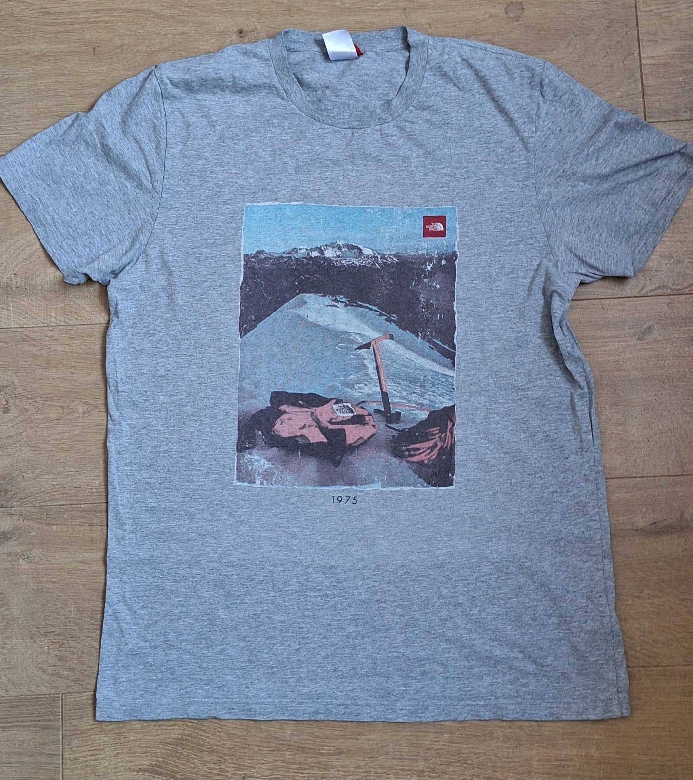The North Face T-shirt met print - Maat M, Maat 48/50 (M), Ophalen of Verzenden, Zo goed als nieuw, Grijs