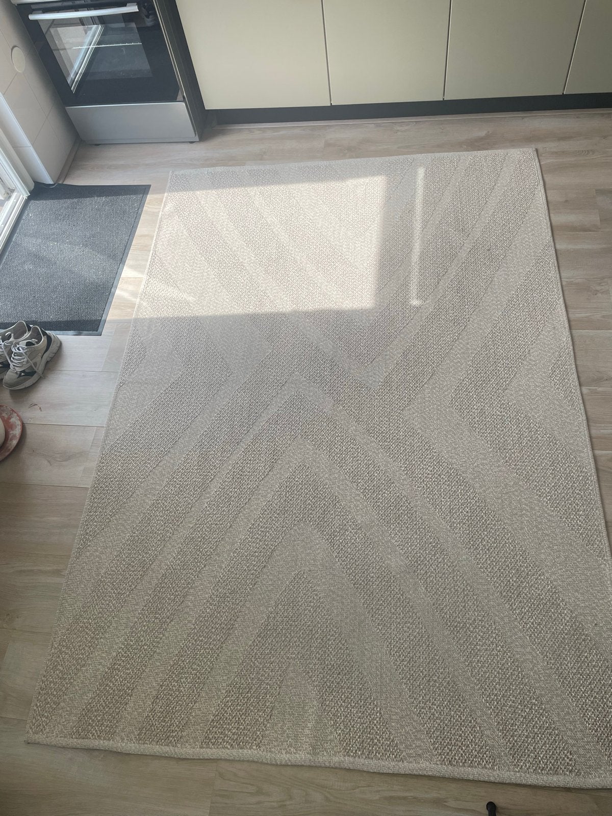 IKEA FULLMAKT Vloerkleed - Zo goed als nieuw, Ophalen, Beige, 150 tot 200 cm, 200 cm of meer