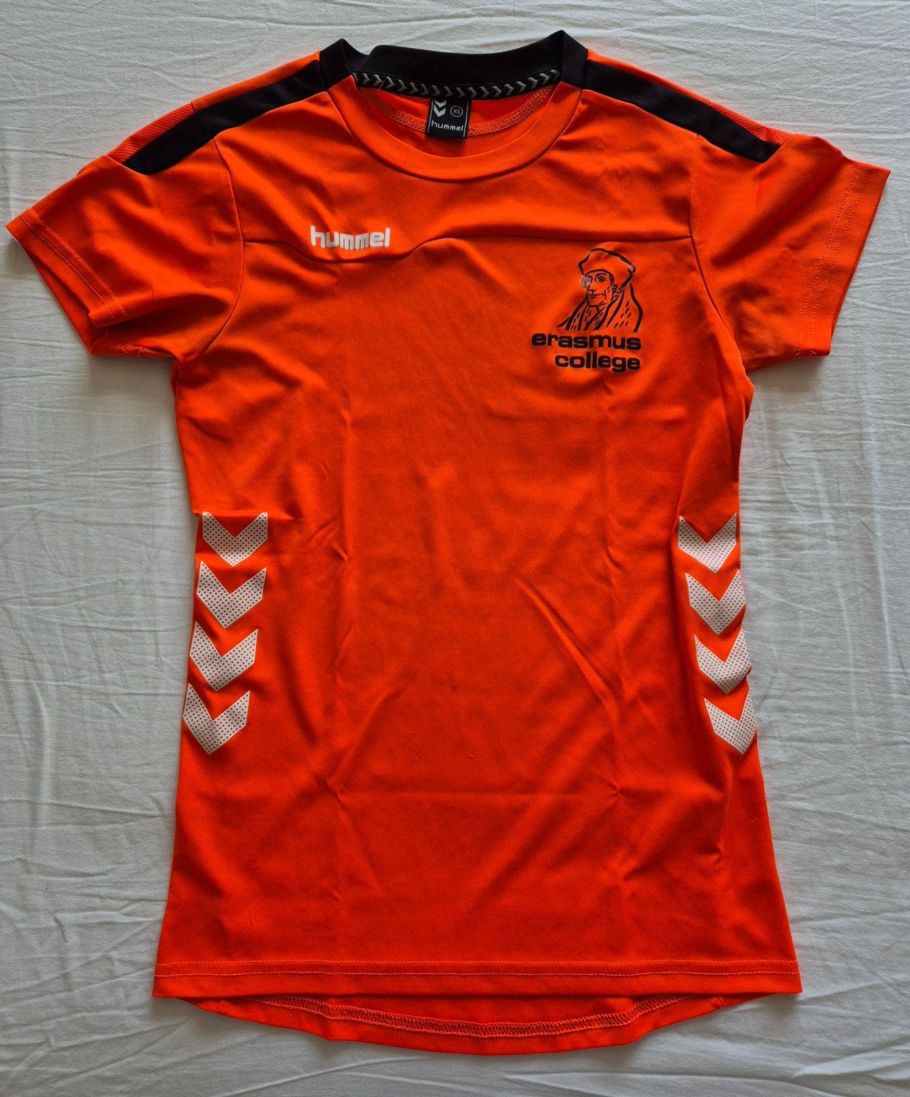 Hummel sportshirt meisje XS Erasmus College Zoetermeer, Ophalen, Overige typen, Oranje, Maat 34 (XS) of kleiner