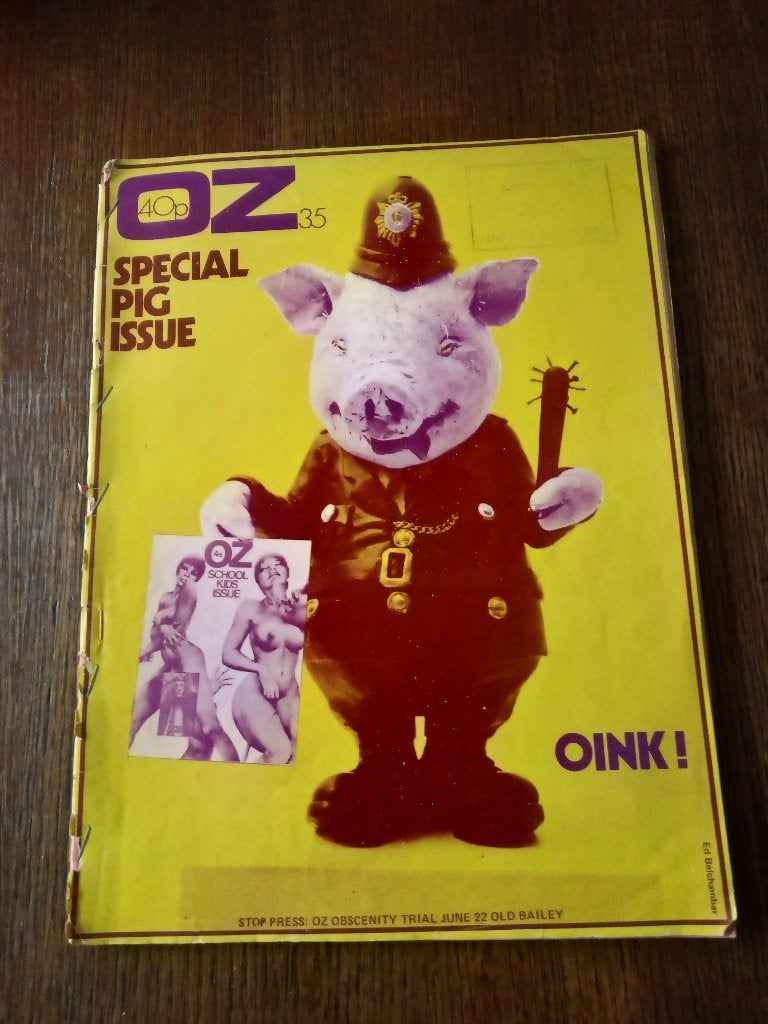 OZ #35 (Mei 1971) - "Special Pig Issue"cover-Ed belchamber, Ophalen of Verzenden, Gelezen, Overige typen