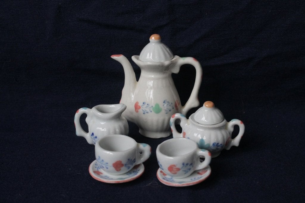 Poppenhuis thee servies - boerenbont design, Ophalen of Verzenden, Zo goed als nieuw, Poppenhuis
