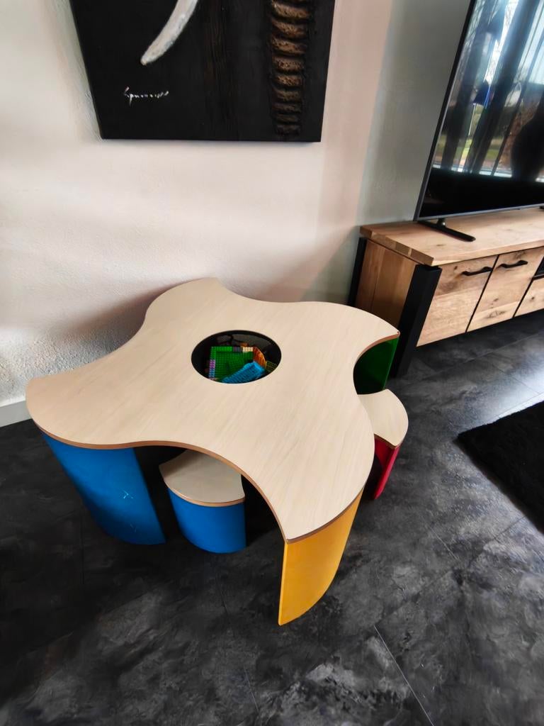 Originele Lego Speeltafel met 4 krukjes, Ophalen