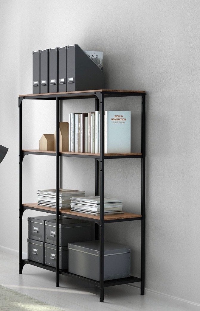 IKEA IVAR Kast - Metaal en Massief Grenen, Met plank(en), Gebruikt, 100 tot 150 cm, Grenenhout