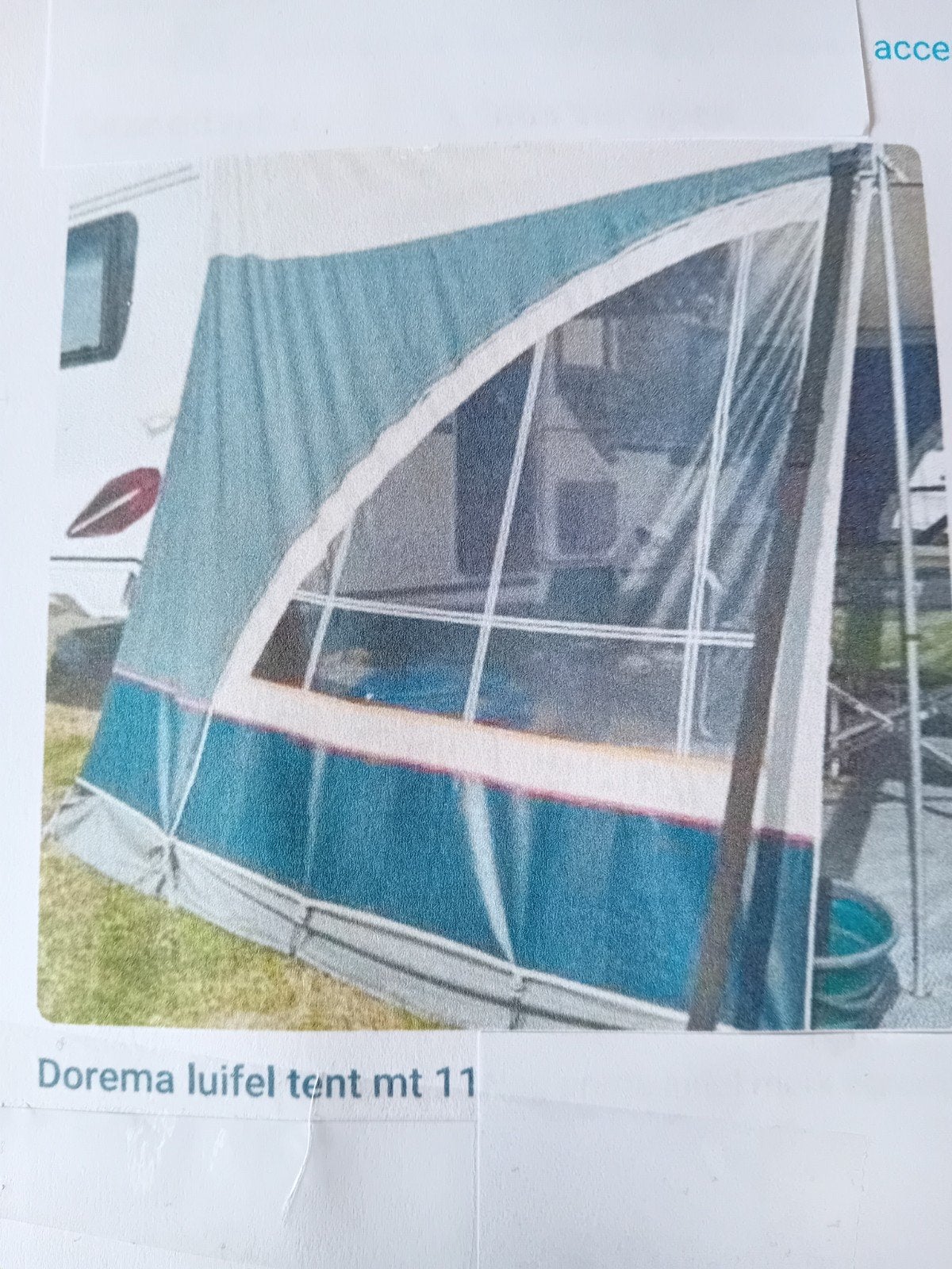 Dorema Schuifluifel Maat 11 met 2 Verwijderbare Zijkanten, Ophalen, Gebruikt, Dorema